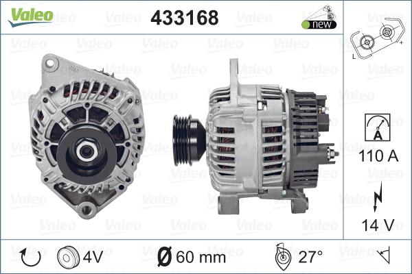 Valeo 433168 - Alternator furqanavto.az