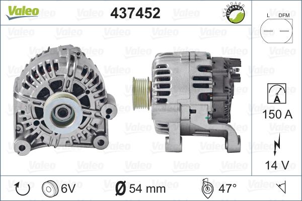 Valeo 437452 - Alternator furqanavto.az