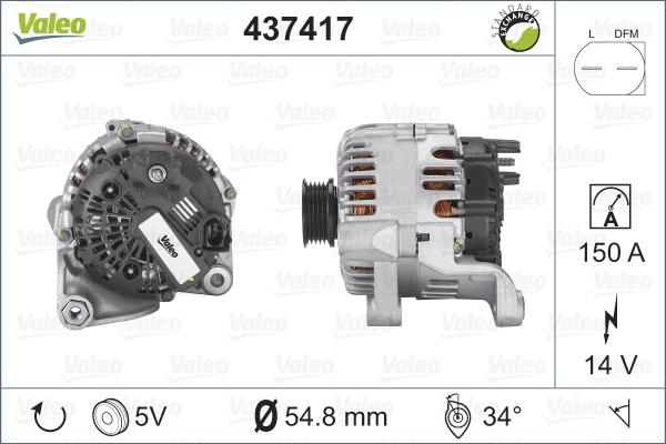 Valeo 437417 - Alternator furqanavto.az