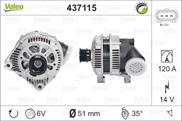 Valeo 437115 - Alternator furqanavto.az