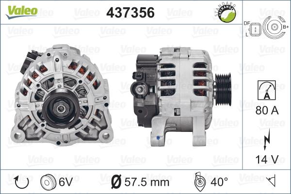 Valeo 437356 - Alternator furqanavto.az