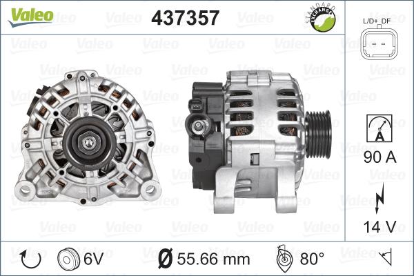 Valeo 437357 - Alternator furqanavto.az