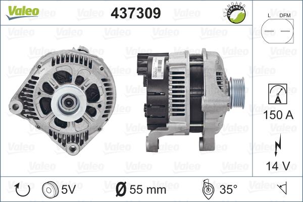 Valeo 437309 - Alternator furqanavto.az