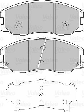 Valeo 598942 - Əyləc altlığı dəsti, əyləc diski furqanavto.az