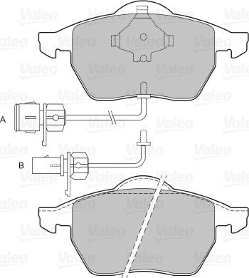 Valeo 670483 - Əyləc altlığı dəsti, əyləc diski furqanavto.az