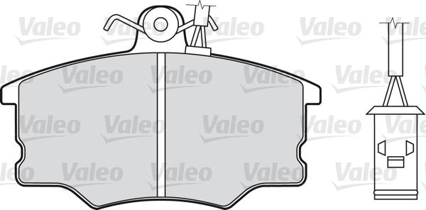 Valeo 598003 - Əyləc altlığı dəsti, əyləc diski furqanavto.az