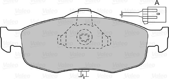 Valeo 598034 - Əyləc altlığı dəsti, əyləc diski furqanavto.az