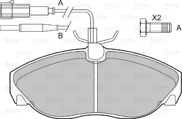 Valeo 598429 - Əyləc altlığı dəsti, əyləc diski furqanavto.az