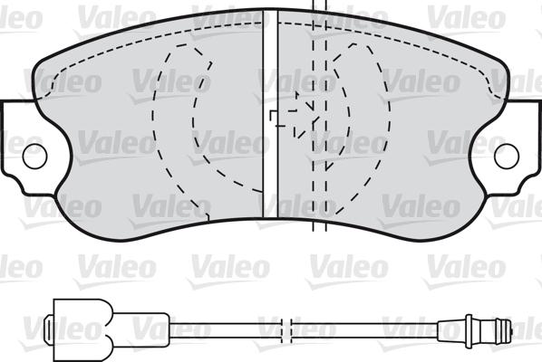 Valeo 598162 - Əyləc altlığı dəsti, əyləc diski furqanavto.az