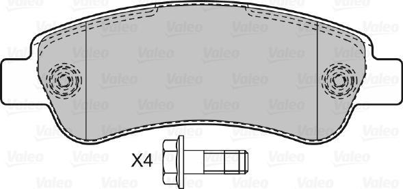 Valeo 598892 - Əyləc altlığı dəsti, əyləc diski furqanavto.az