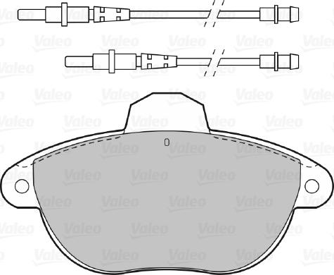 Valeo 598385 - Əyləc altlığı dəsti, əyləc diski furqanavto.az