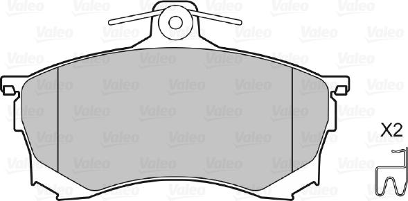 Valeo 598320 - Əyləc altlığı dəsti, əyləc diski furqanavto.az