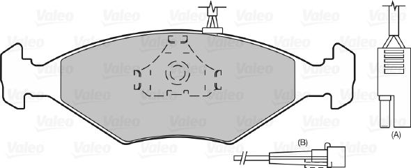 Valeo 598271 - Əyləc altlığı dəsti, əyləc diski furqanavto.az