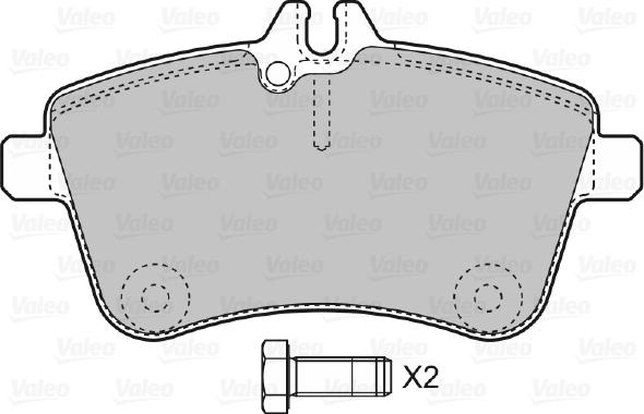 Valeo 598795 - Əyləc altlığı dəsti, əyləc diski furqanavto.az