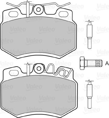 Valeo 598714 - Əyləc altlığı dəsti, əyləc diski furqanavto.az