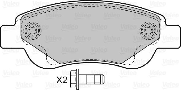 Valeo 598718 - Əyləc altlığı dəsti, əyləc diski furqanavto.az