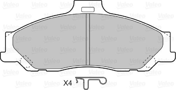 Valeo 598784 - Əyləc altlığı dəsti, əyləc diski furqanavto.az