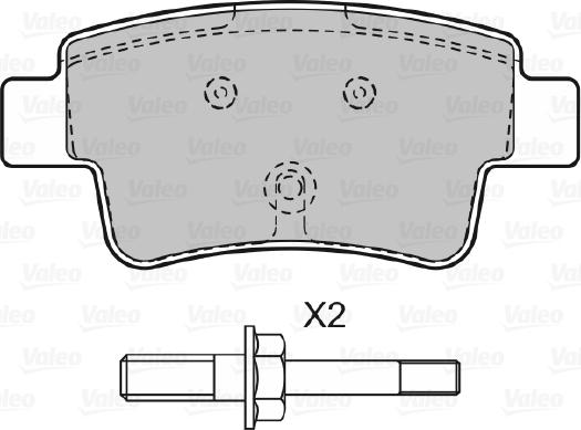 Valeo 598722 - Əyləc altlığı dəsti, əyləc diski furqanavto.az