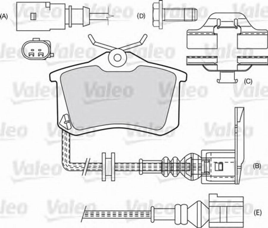 Valeo 540 448 - Əyləc altlığı dəsti, əyləc diski furqanavto.az