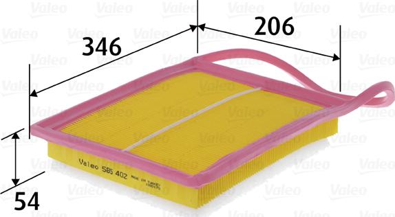 Valeo 585402 - Hava filtri furqanavto.az