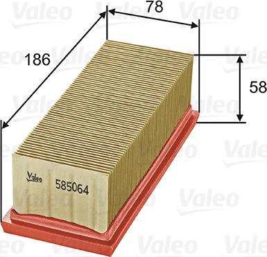 Valeo 585064 - Hava filtri furqanavto.az