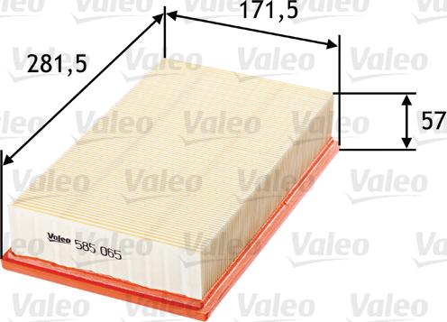 Valeo 585065 - Hava filtri furqanavto.az