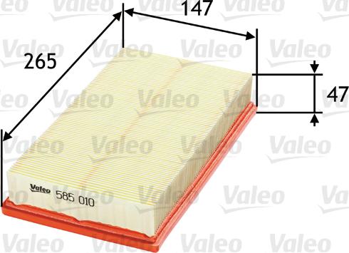 Valeo 585010 - Hava filtri furqanavto.az