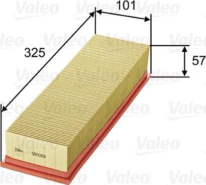 Valeo 585089 - Hava filtri furqanavto.az