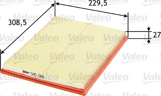 Valeo 585088 - Hava filtri furqanavto.az