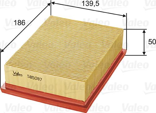 Valeo 585087 - Hava filtri furqanavto.az