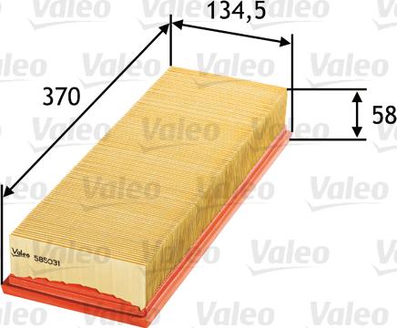 Valeo 585031 - Hava filtri furqanavto.az