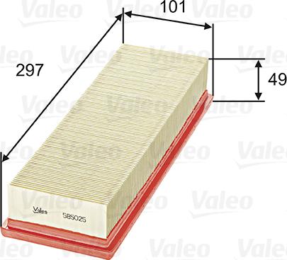 Valeo 585025 - Hava filtri furqanavto.az