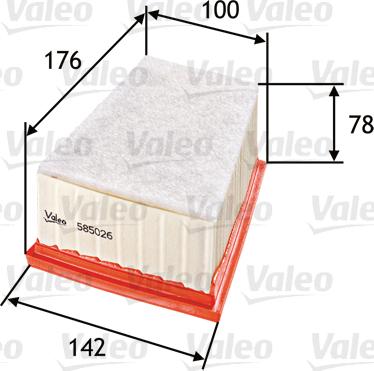 Valeo 585026 - Hava filtri furqanavto.az