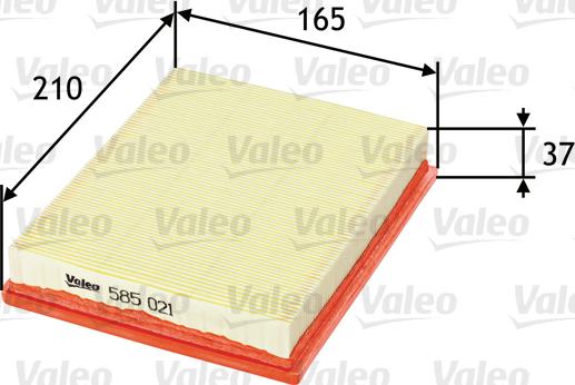 Valeo 585021 - Hava filtri furqanavto.az