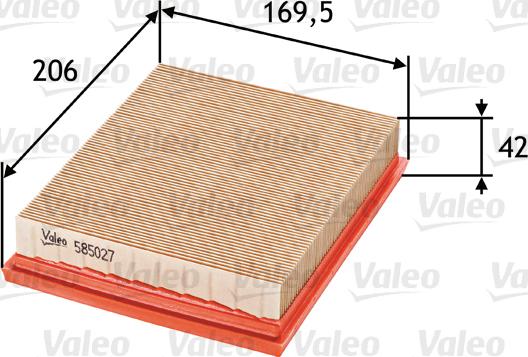 Valeo 585027 - Hava filtri furqanavto.az