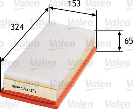 Valeo 585072 - Hava filtri furqanavto.az