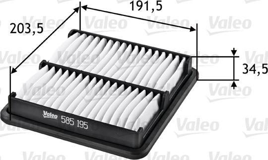 Valeo 585195 - Hava filtri furqanavto.az
