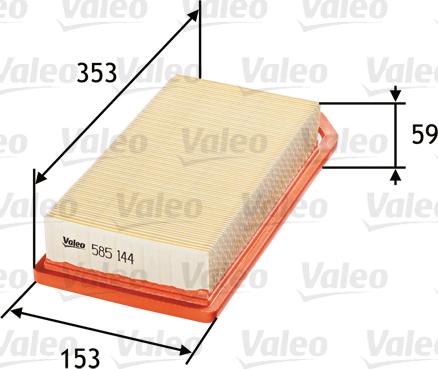 Valeo 585144 - Hava filtri furqanavto.az