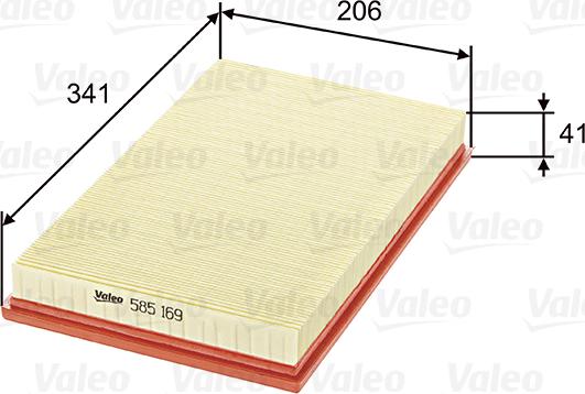 Valeo 585169 - Hava filtri furqanavto.az