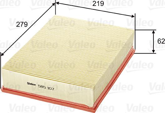 Valeo 585107 - Hava filtri furqanavto.az