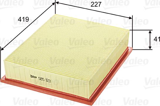 Valeo 585123 - Hava filtri furqanavto.az