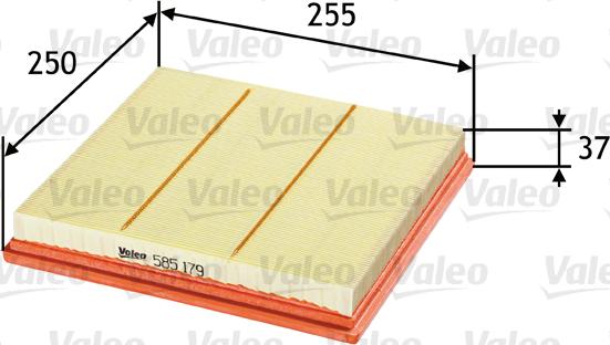 Valeo 585179 - Hava filtri furqanavto.az
