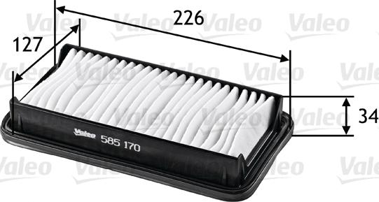 Valeo 585170 - Hava filtri furqanavto.az