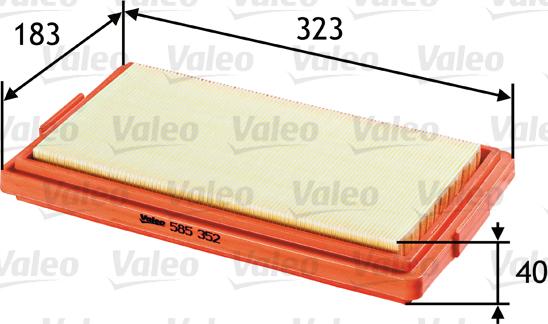 Valeo 585352 - Hava filtri furqanavto.az