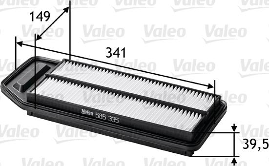 Valeo 585335 - Hava filtri furqanavto.az