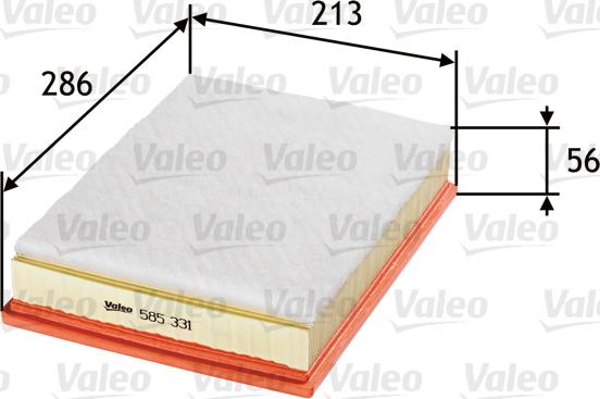 Valeo 585331 - Hava filtri furqanavto.az