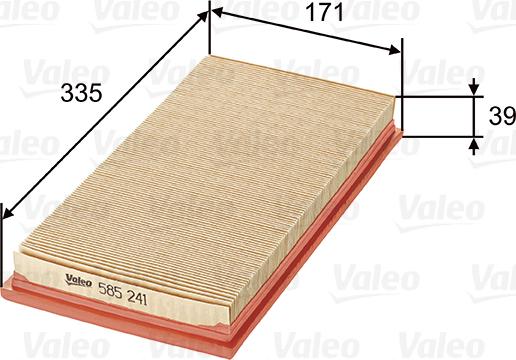 Valeo 585241 - Hava filtri furqanavto.az