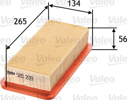 Valeo 585209 - Hava filtri furqanavto.az