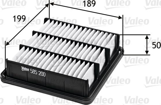 Valeo 585200 - Hava filtri furqanavto.az