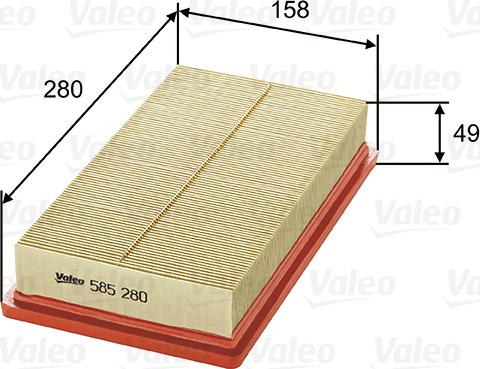 Valeo 585280 - Hava filtri furqanavto.az